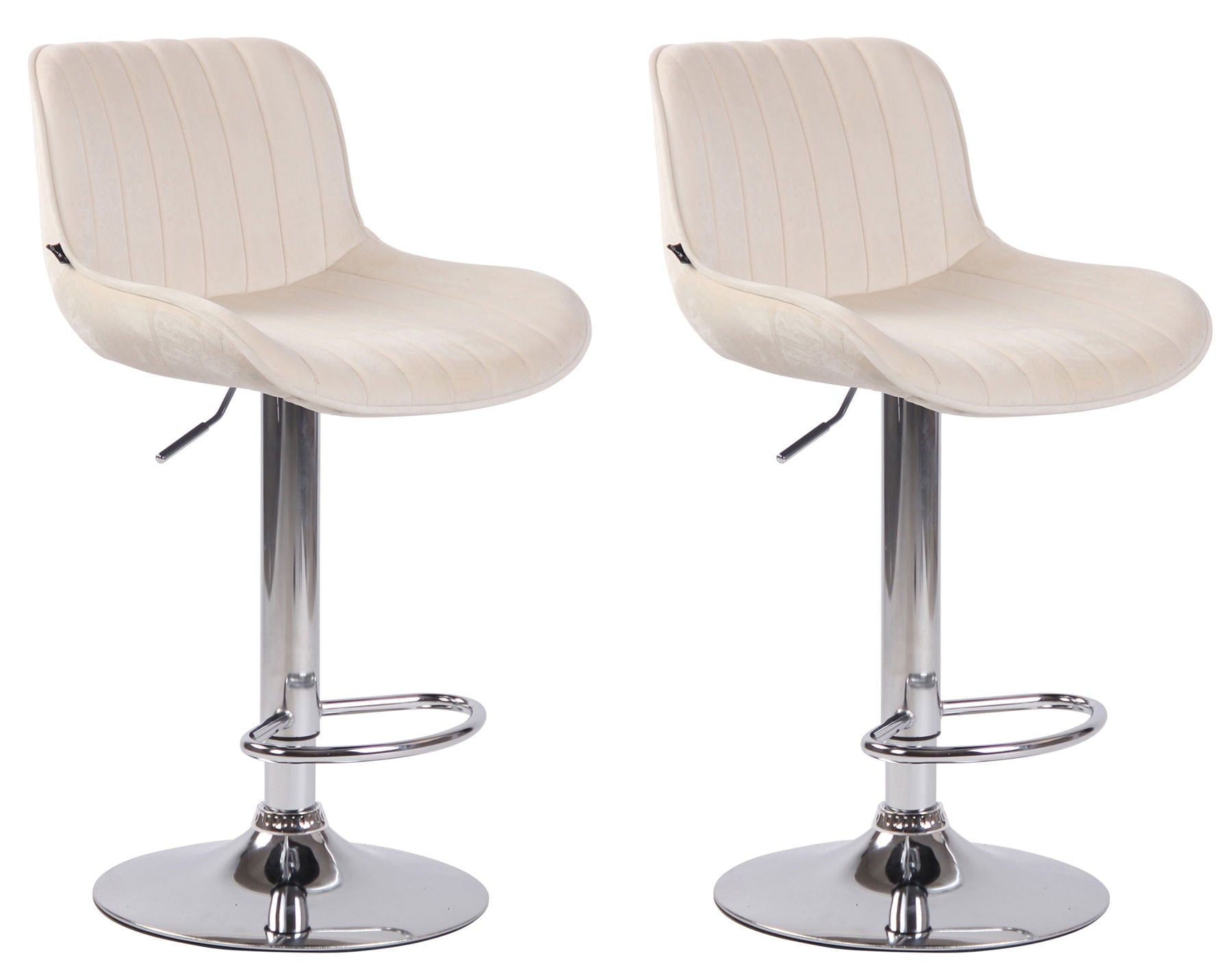 2er Set Barhocker Lentini Samt