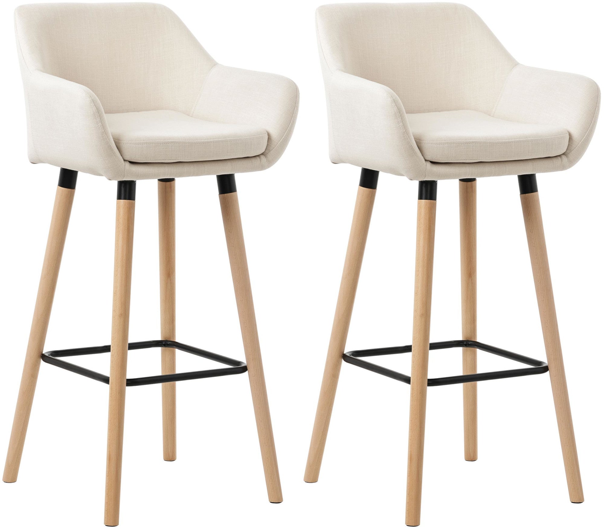 2er Set Barhocker Grant mit Stoffbezug