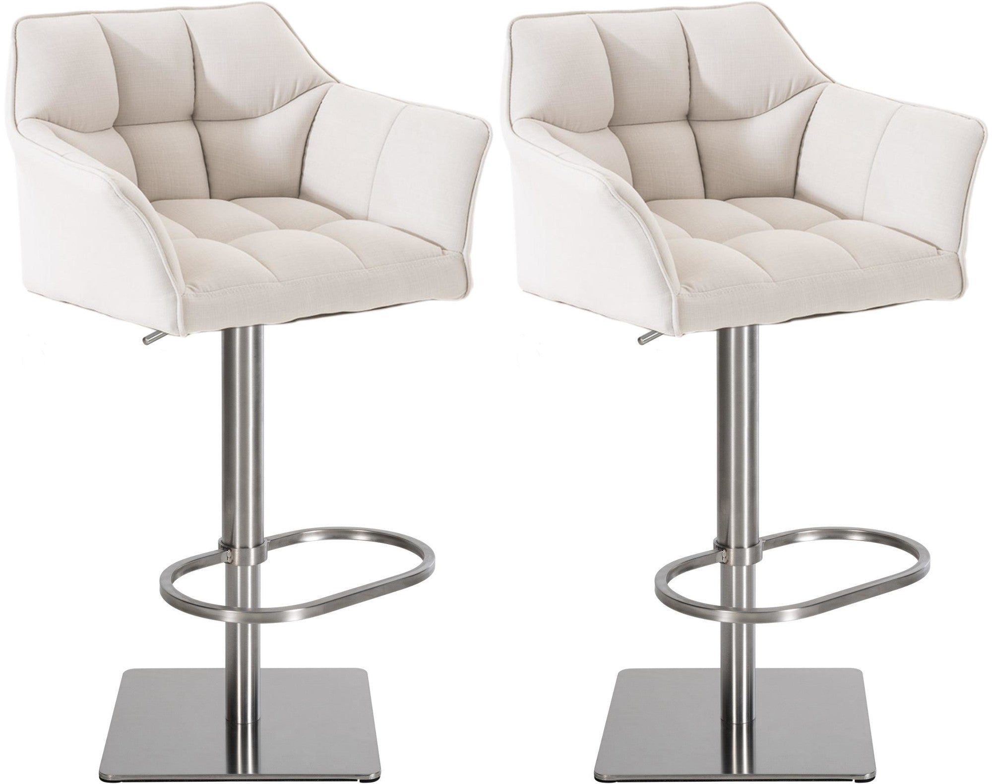 2er Set Barhocker Damaso Stoffbezug
