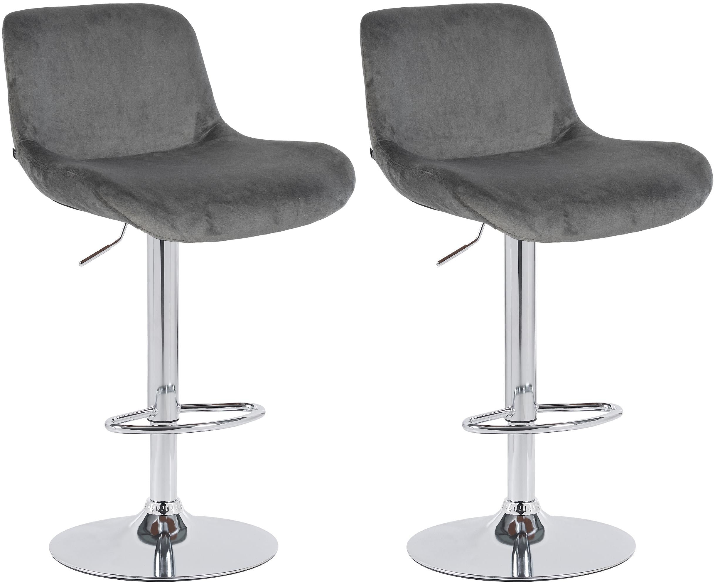 2er Set Barhocker Solon Chrom